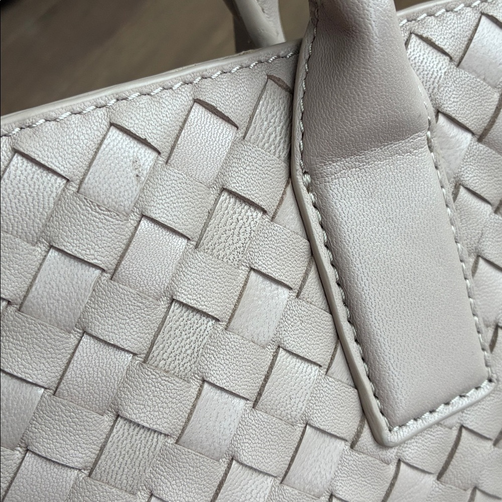 Quince Top Handle Woven Italian Leather Bag - Picture 10 of 16